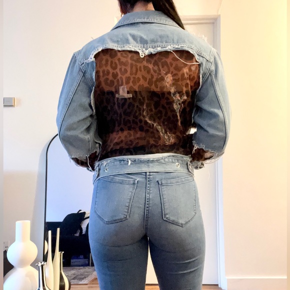 Unique Jean Jacket with Mesh cut-out. This. - Picture 4 of 7